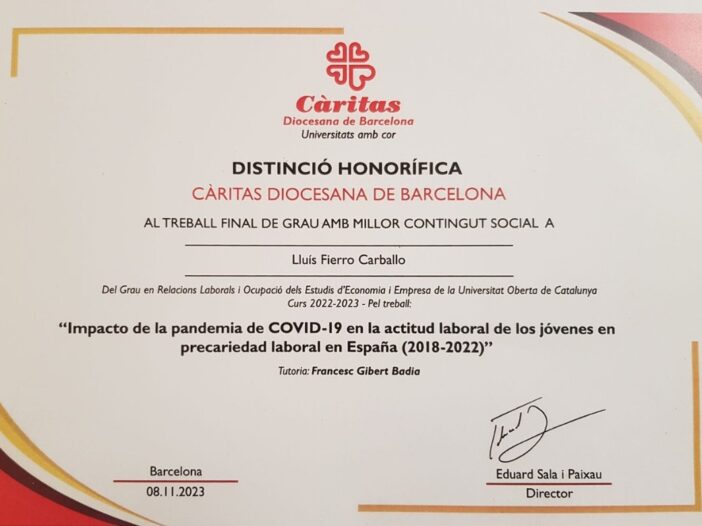 Premio TFG Graduado Social Gabinet Laboral